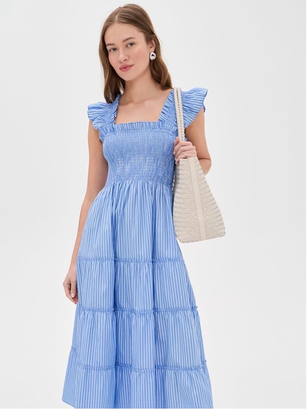 Hill House Home Ellie Nap Dress - Blue Stripe - Picture 2 of 12